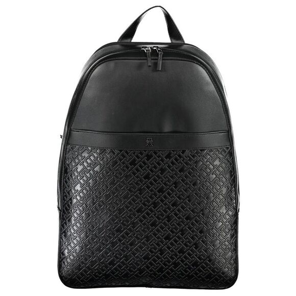 Embossed Backpack TH599 Men Black Backpacks